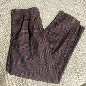 Madewell Brown Plaid Pants Size XS